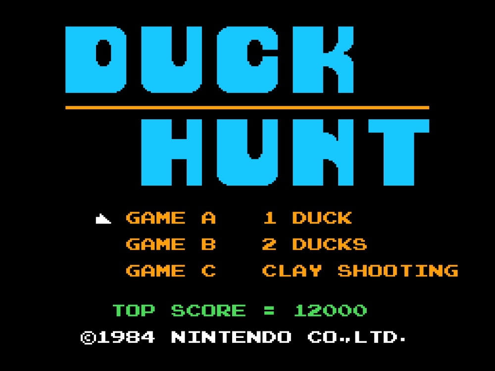 Title Screen of Duck Hunt for NES
